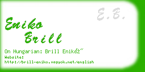 eniko brill business card